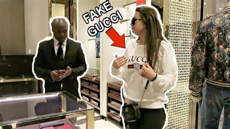 wearing fake gucci in gucci store|Gucci knockoff clothing.